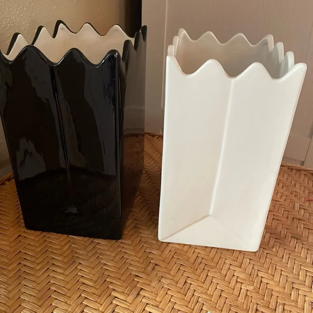 Harry and David Vintage Ghost and Black Cat Large Ceramic Tea Light Candle Boxes